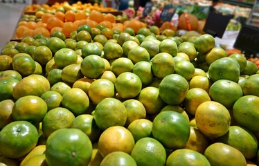 oranges on market stall
