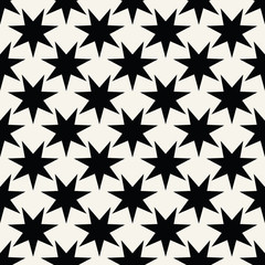 Seamless geometric star vector pattern. Retro design backdrop texture.