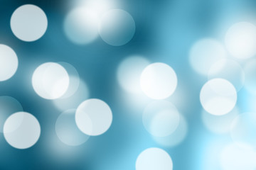 Blue blurred bokeh abstract for background