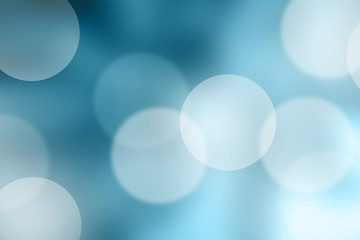 Blue blurred bokeh abstract for background