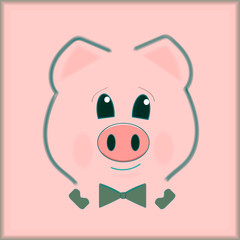 icon, symbol of 2019, the year of the pig