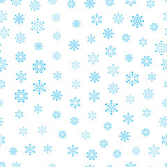 christmas snowflake seamless vector background, winter wrapping paper seamless pattern