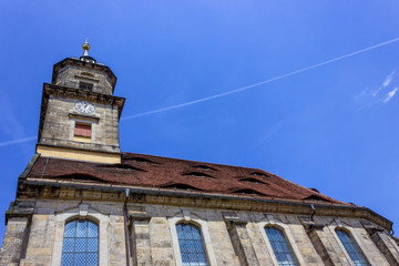 St. Mary's Church in Königstein city, close to famous Königstein castle in Saxony, Germany