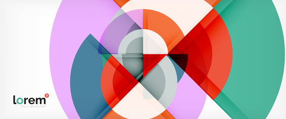 Circle abstract background, geometric modern design template