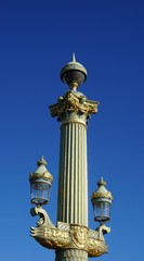 Fototapeta na wymiar Lampadaire Place de la Concorde Paris