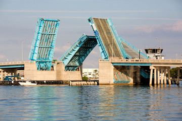 Nice photo of the Pasadena Ave drawbridge over Boca Ciega Bay near St. Pete Beach, Florida.
