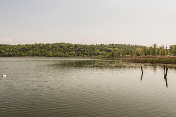 Alseno lake , panorama , Italy