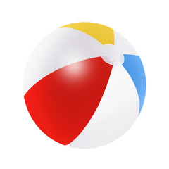 Beach ball isolated on a white background with clipping path