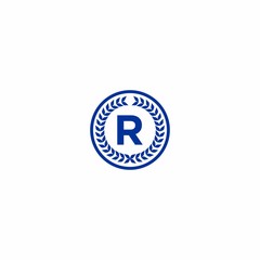 Abc Letter Initial on Ornament Circle Logo Vector