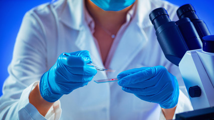 Microbiology laboratory work