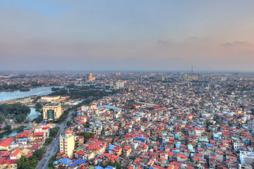 Haiphong landmarks and cityscape, Vietnam