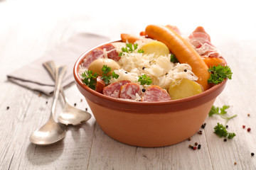 cabbage, potato and sausage