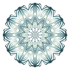 Round pattern flower mandala. circle floral ornament. Decorative illustration.