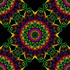 Design for square fashion print. For pocket, shawl, textile, bandanna. Seamless floral pattern. Vector illustration.