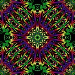 Design for square fashion print. For pocket, shawl, textile, bandanna. Seamless floral pattern. Vector illustration.