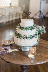 wedding cake with flowers
