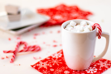 hot chocolate at christmas time
