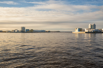 Fototapeta premium Navigation pass S-1 of dam, St. Petersburg