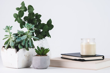 styled home decor on a white background