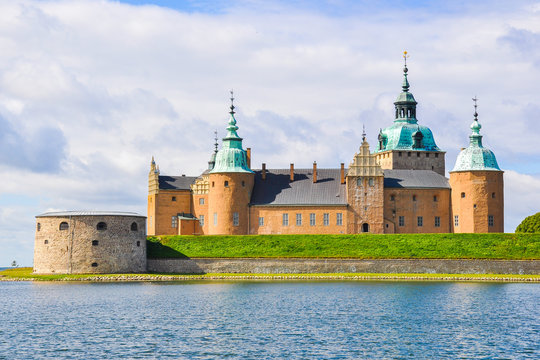 Kalmar castle on a sunny summer day close-up, Sweden.