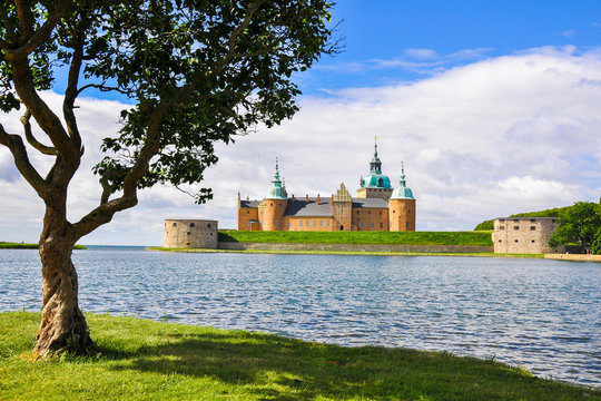 Kalmar castle on a sunny day, Sweden. 