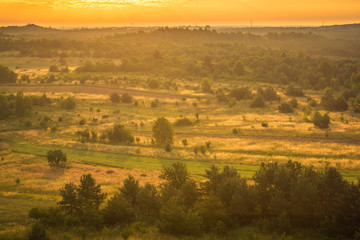 Obraz premium View from Mountain Biaklo near Olsztyn in Jura Krakowsko-Czestochowska, Poland