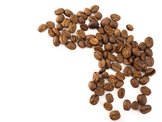 Coffee Beans isolated on white background.