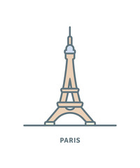 Paris icon with Eiffel Tower