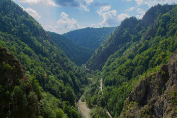 Fototapeta na wymiar Green valley in the mountains