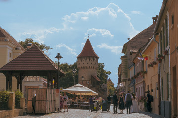 Medieval streets and holiday breeze