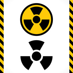 Radiation icon. Radiation symbol vector