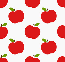 Red apples seamless pattern