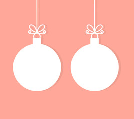 Two Christmas balls ornaments