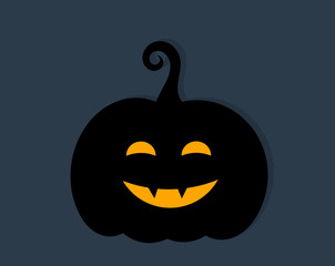 Halloween Jack O' Lantern vampire pumpkin