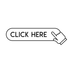Click here button with hand clicking icon