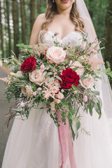 bride with bouquet