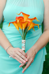 Woman holding flowers