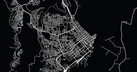 Urban vector city map of Cairns, Australia