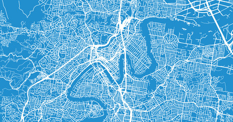 Naklejka premium Urban vector city map of Brisbane, Australia
