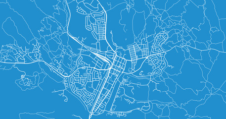 Urban vector city map of Alice Springs, Australia
