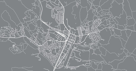 Urban vector city map of Alice Springs, Australia
