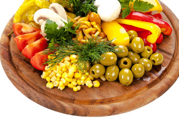 wooden board with vegetables ingredients. Concept vegetarians, homemade, food, pizza, vegan, natural food, nature
