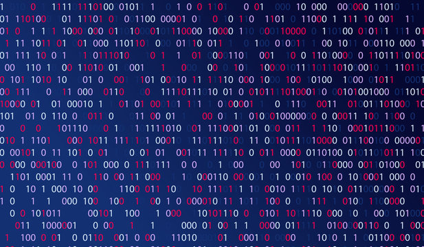 Vector Illustration. Background with digital elements. System electronic code