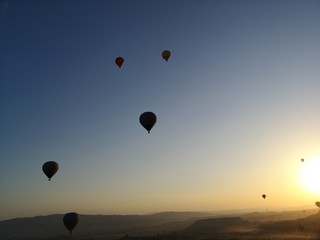 Balloons, Cappadocia, travel. village, fly, beer