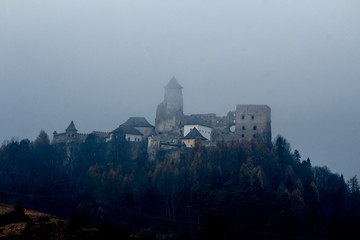 castle in fog