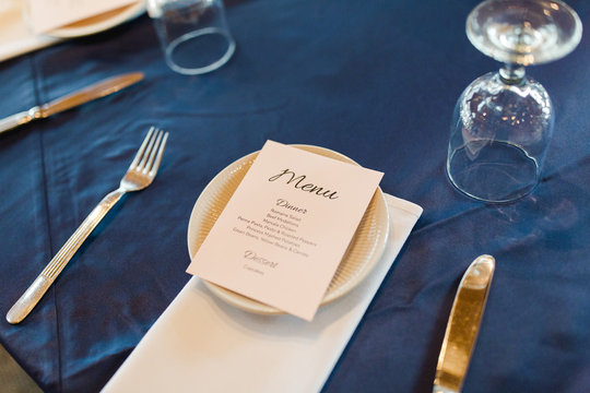 wedding menu card