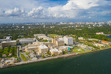Obraz premium Aerial photo of Mercy Hospital Miami Coconut Grove