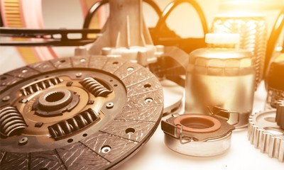 Car accessories elements isolated on white