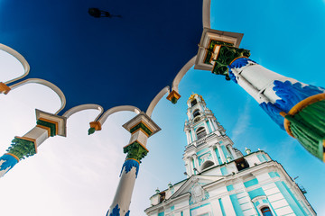 Blessing of water-canopy chapel. Holy Trinity St. Sergius Lavra. Sergiev Posad, Moscow region