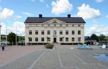 Der Platz Stora Torget in Härnösand Schweden